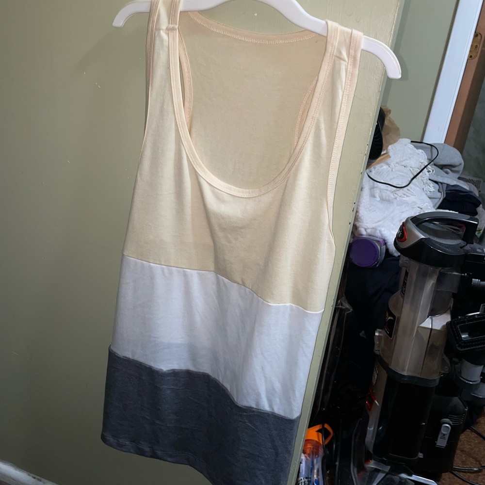 3 tone long tank/ bathing suit cover up